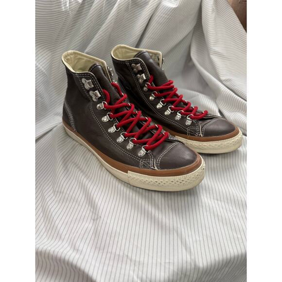 Converse Chuck Taylor Chocolate Brown Leather Hiker Hi Sneakers Sz 8 GS main image 7